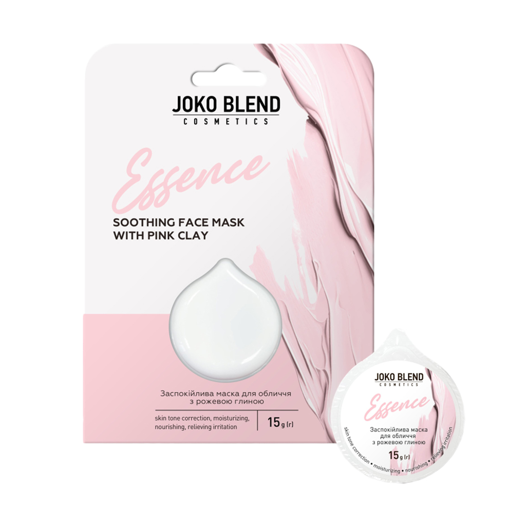 Заспокійлива маска для обличчя Joko Blend Essence Soothing Face Mask з рожевою глиною, 15 г